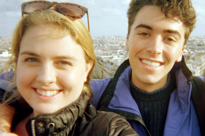 Margaret with Samuel, fellow Hamilton in France student